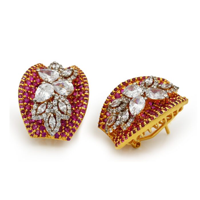 Gold Plated Earrings with Zircons