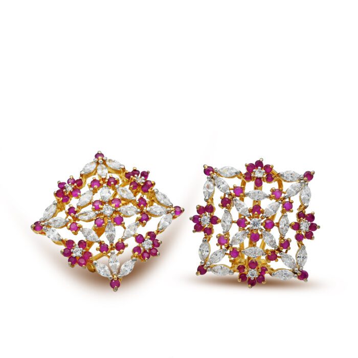 Gold Plated Earrings with Zircons