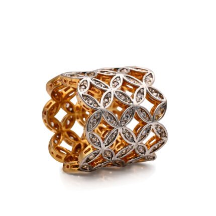 Majestic Zircon Ring in 925 Sterling Silver with Gold Plating