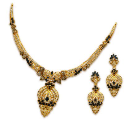 Gold plated Bridal look Set with zircon