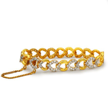 Gold plated diamond style Bracelet with zircon