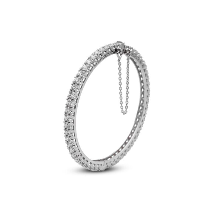 Luxurious Bracelet with zircons in 925 Silver with Rhodium plating