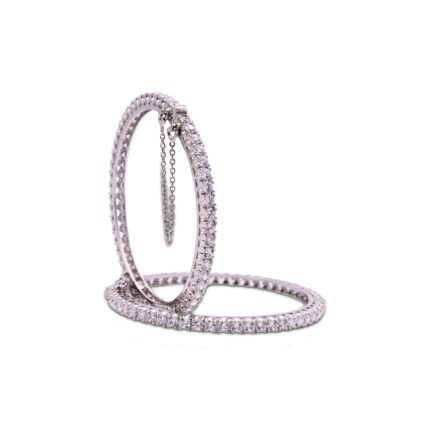 Luxurious Bracelet with zircons in 925 Silver with Rhodium plating