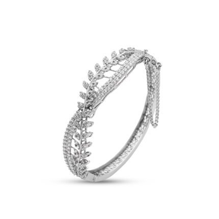 Elegant Bracelet with zircons in 925 Silver with Rhodium plating