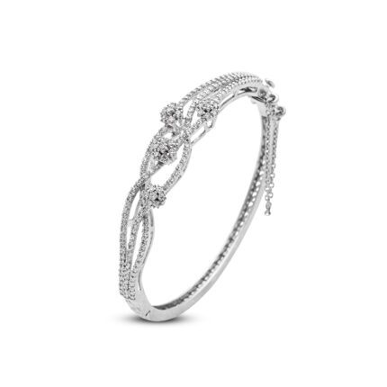 Luxurious Bracelet with zircons in 925 Silver with Rhodium plating